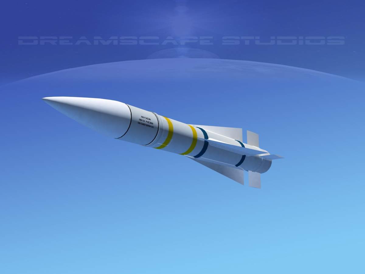 Aim 54 Phoenix Missile 3d Model By Dreamscape Studios