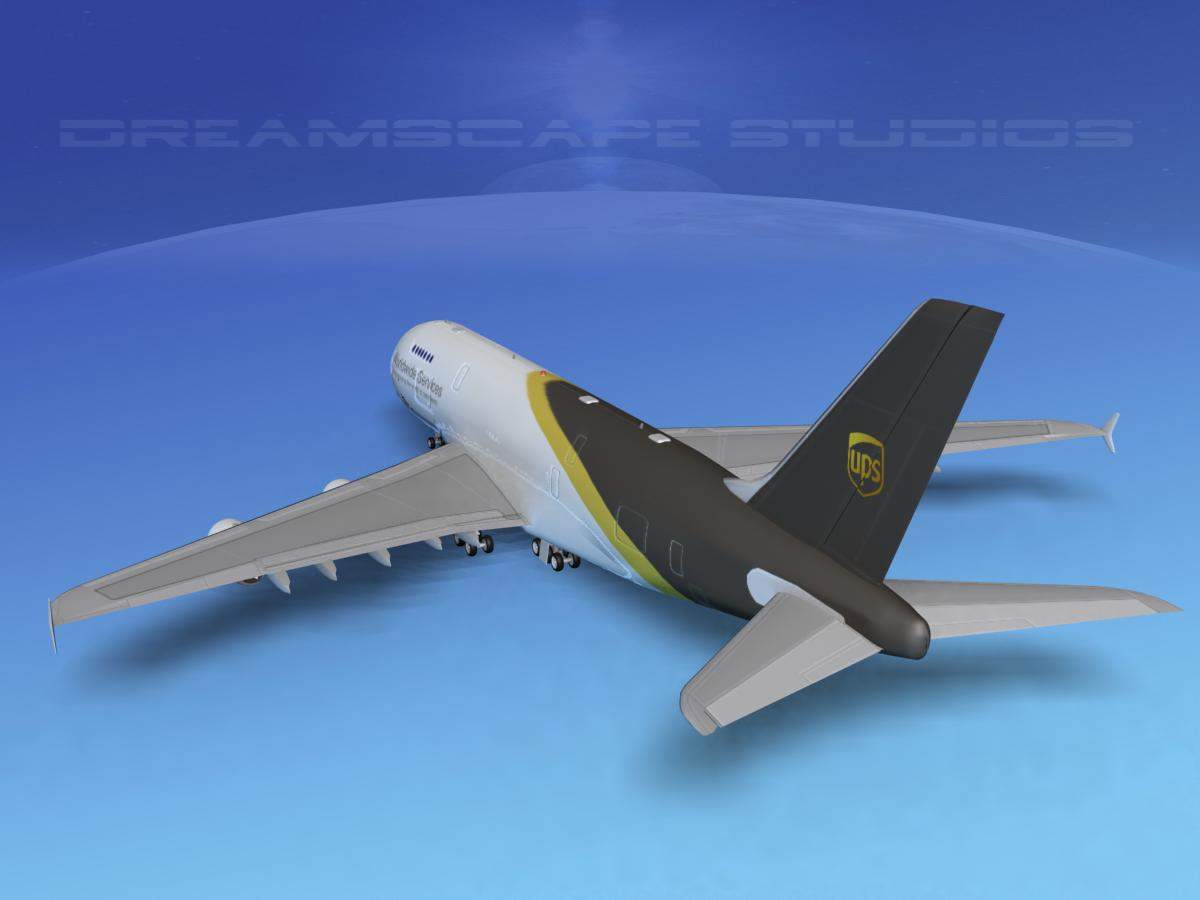Airbus A380-800 UPS 3D Model by Dreamscape Studios