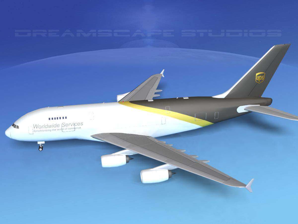 Airbus A380-800 UPS 3D Model by Dreamscape Studios