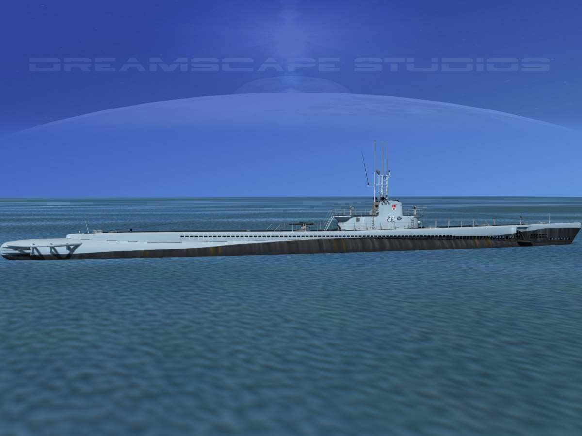 Balao Class Submarine SS298 USS Lionfish 3D Model by Dreamscape Studios