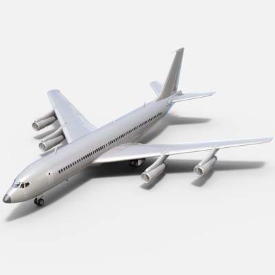 Boeing 100周年記念 シルバーメダル Boeing 707 boeing-707-bare-metal.jpg