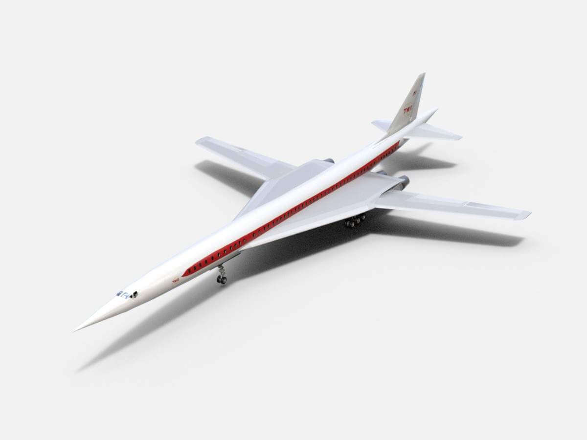 Boeing 733 SST Trans World Airlines - 3D Model by Dreamscape Studios