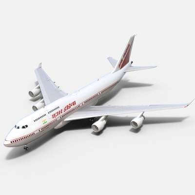 Boeing 747-400 Air India 3D Model by Dreamscape Studios