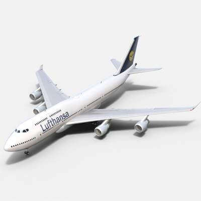 Boeing 747-400 Lufthansa 3D Model by Dreamscape Studios
