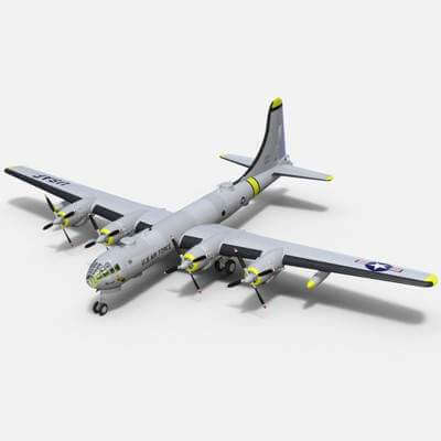 Boeing B50 Superfortress II 3D Model by Dreamscape Studios