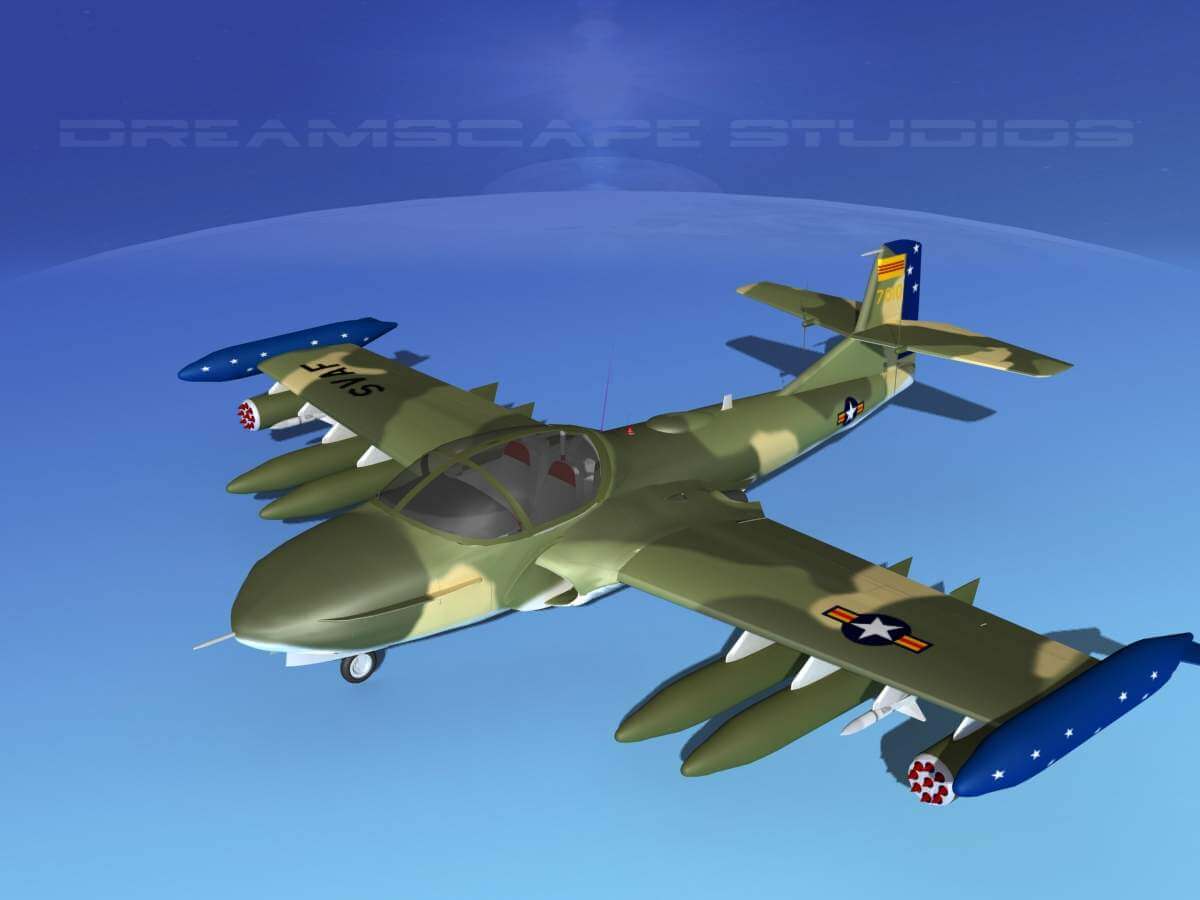 Cessna A 37b Dragonfly V06 S Vietnam 3d Model