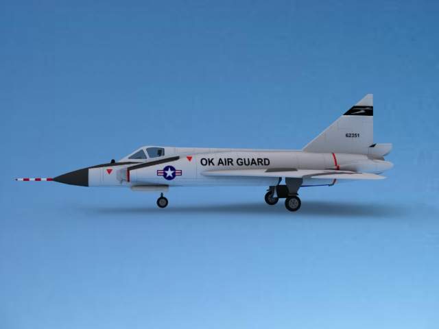 Convair F-102 Delta Dagger USAF V6 3D Model by Dreamscape Studios