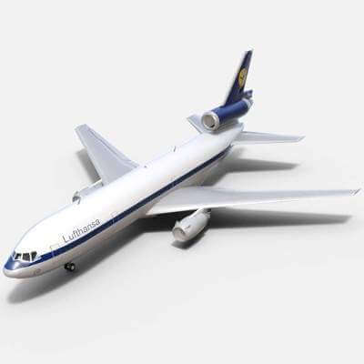 Douglas DC-10 Lufthansa 3D Model by Dreamscape Studios