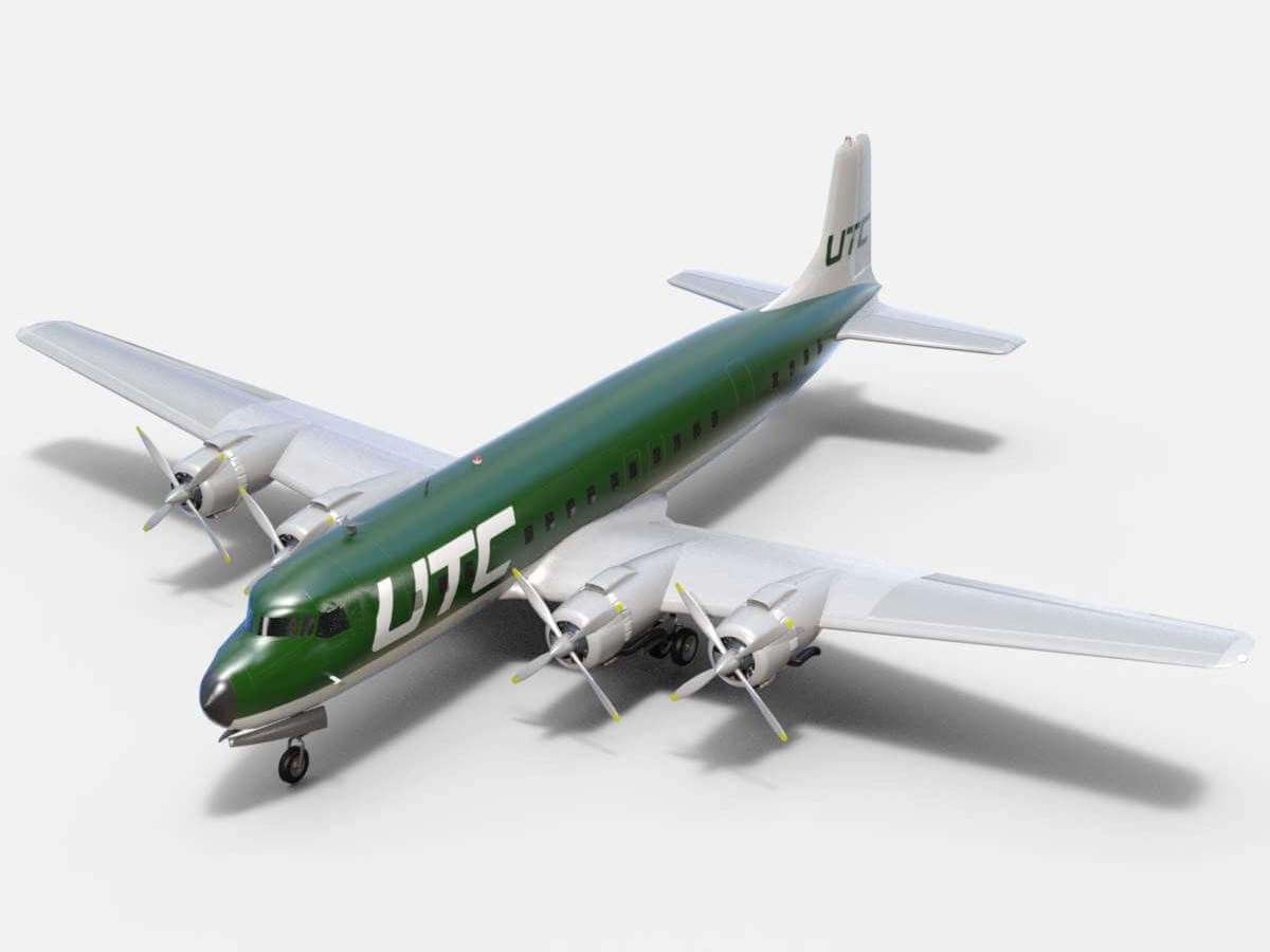 Douglas DC-7C Union Transportation 3D Model by Dreamscape Studios