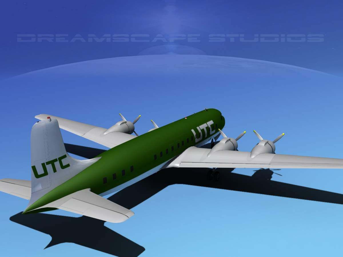 Douglas DC-7C Union Transportation 3D Model by Dreamscape Studios