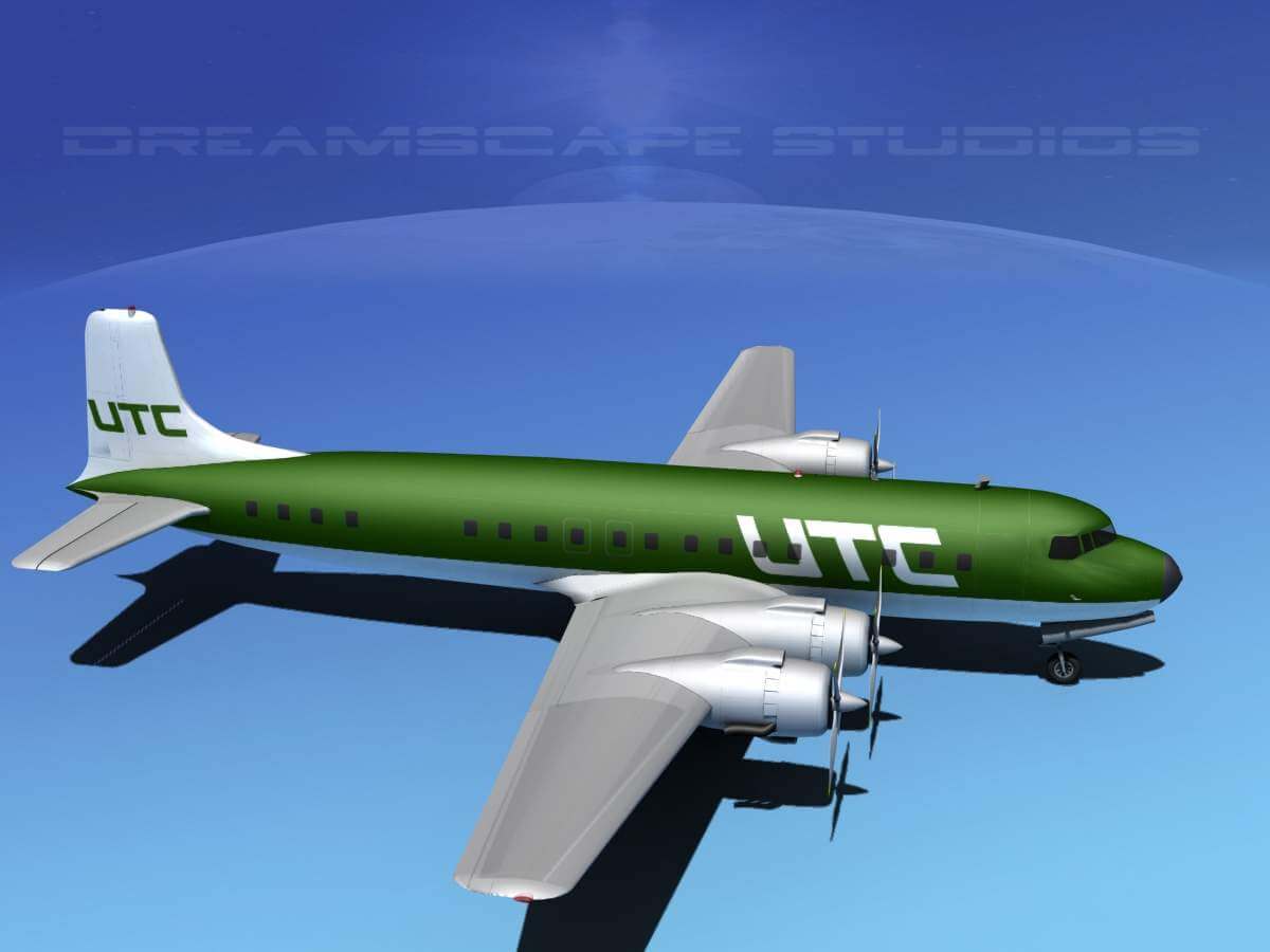Douglas DC-7C Union Transportation 3D Model by Dreamscape Studios