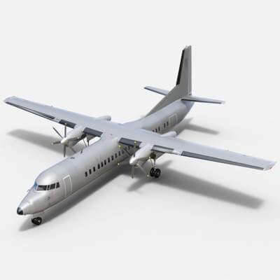 Fokker F-60 Bare Metal 3D Model by Dreamscape Studios