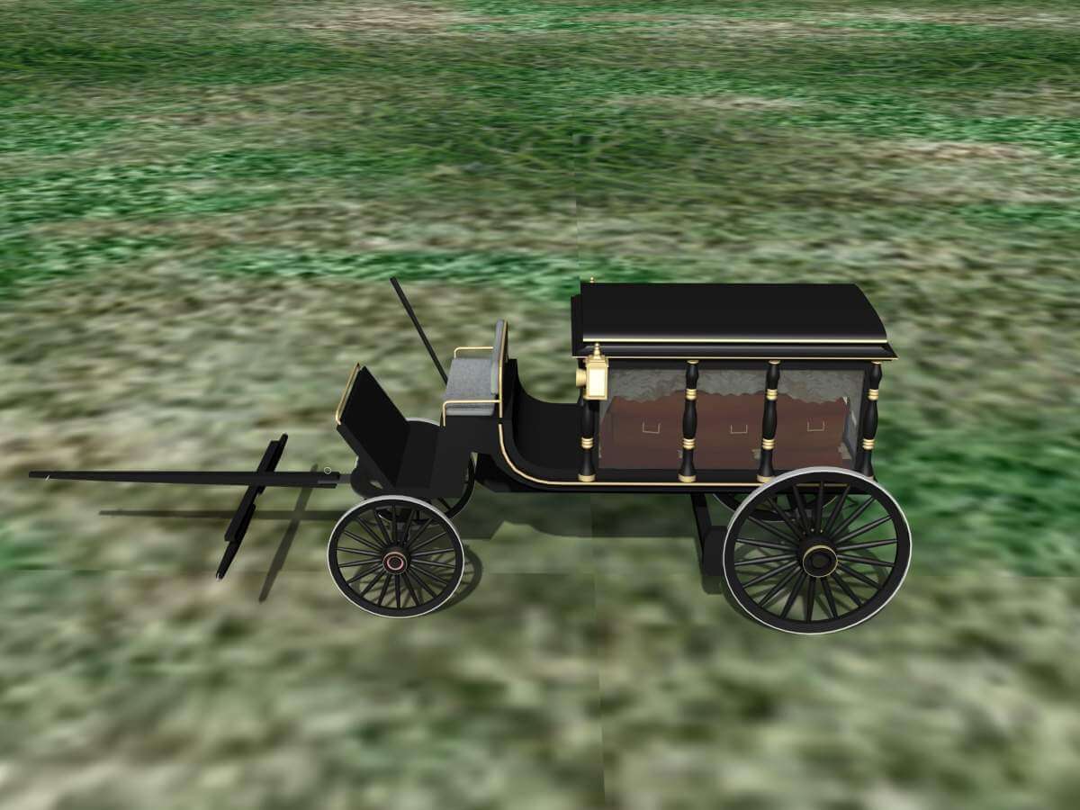 HO Scale Horse-Drawn Hearse - Model Railway Accessory For Layouts & Dioramas | Collectible Miniature For Ages 14+ - View #3