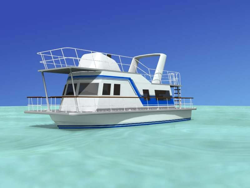 Houseboat 3D Model by Dreamscape Studios