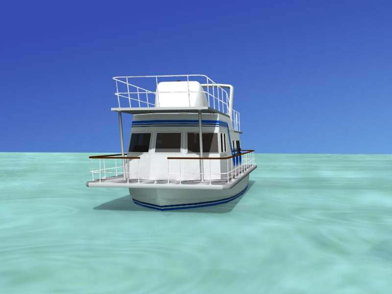 Houseboat 3D Model by Dreamscape Studios
