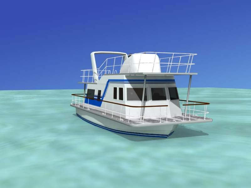 Houseboat 3D Model by Dreamscape Studios