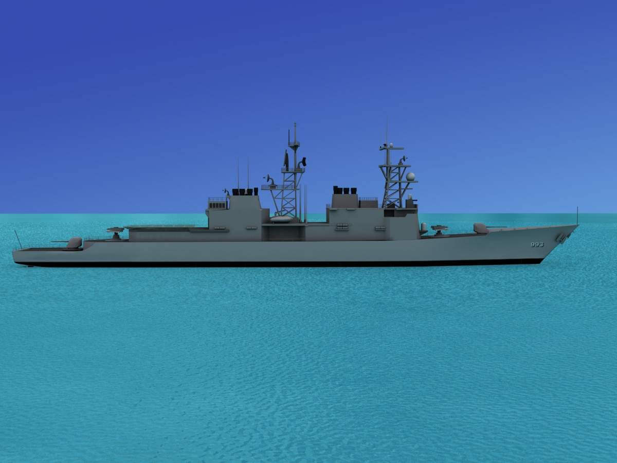 Kidd Class Destroyer DDG 993 USS Kidd 3D Model by Dreamscape Studios