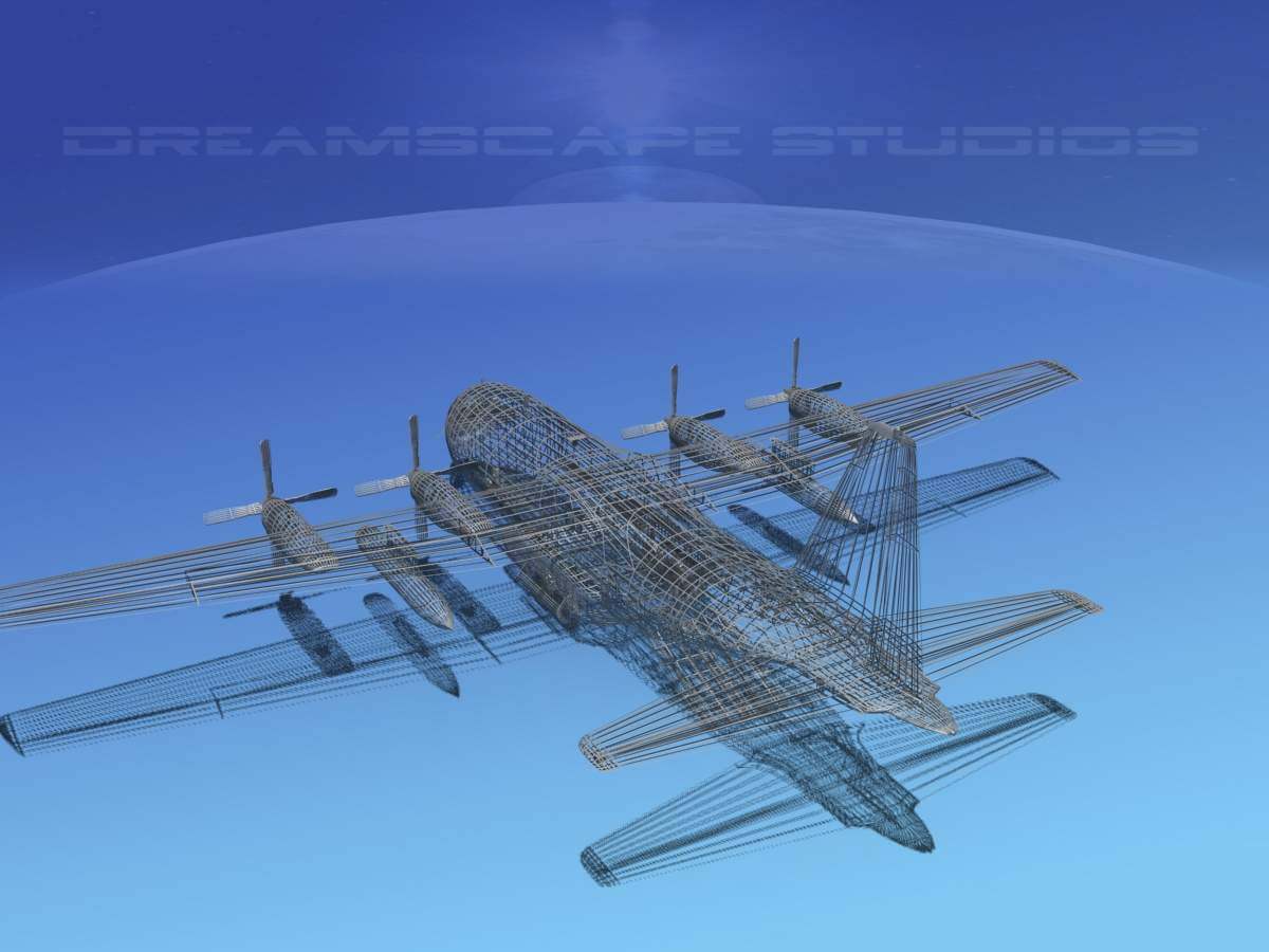 Lockheed C-130 Hercules Bare Metal 3D Model by Dreamscape Studios