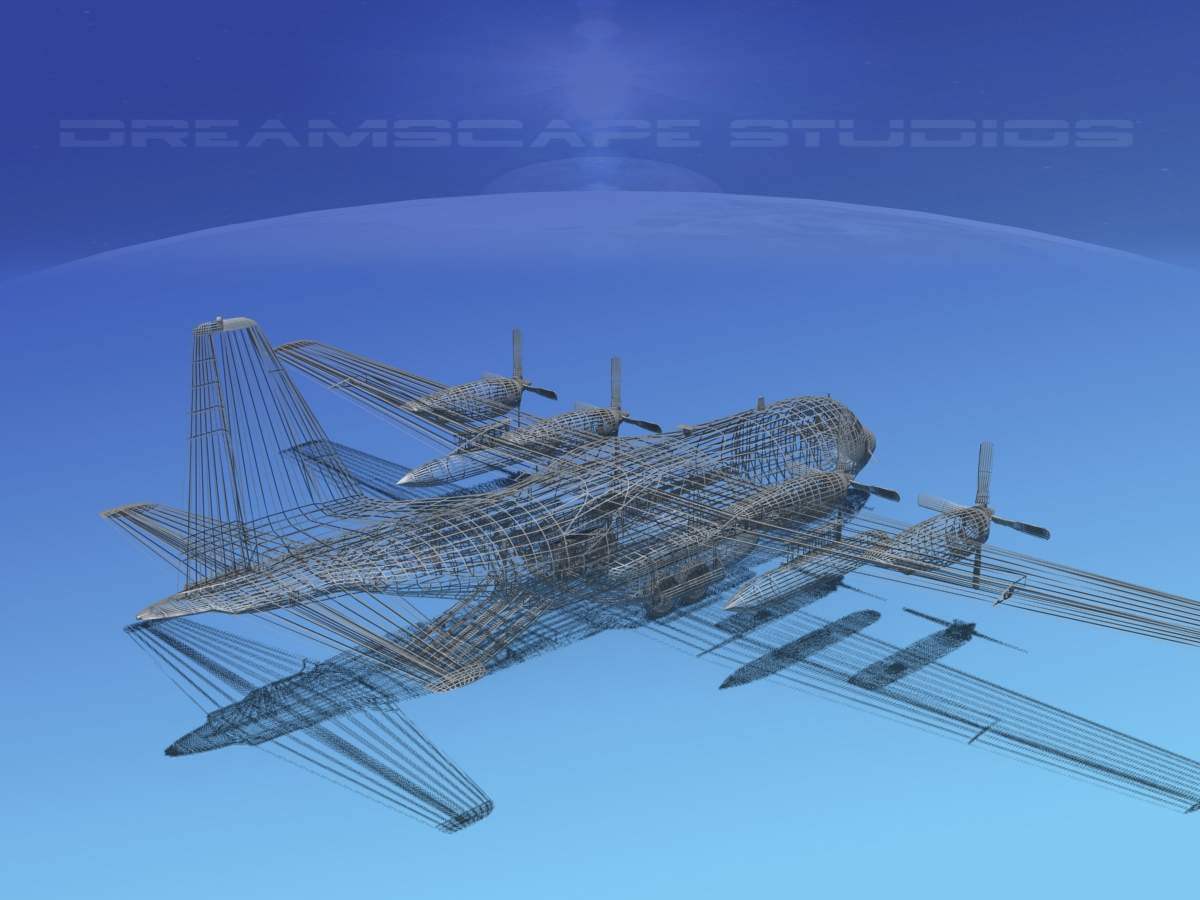 Lockheed C-130E Hercules Bare Metal 3D Model by Dreamscape Studios