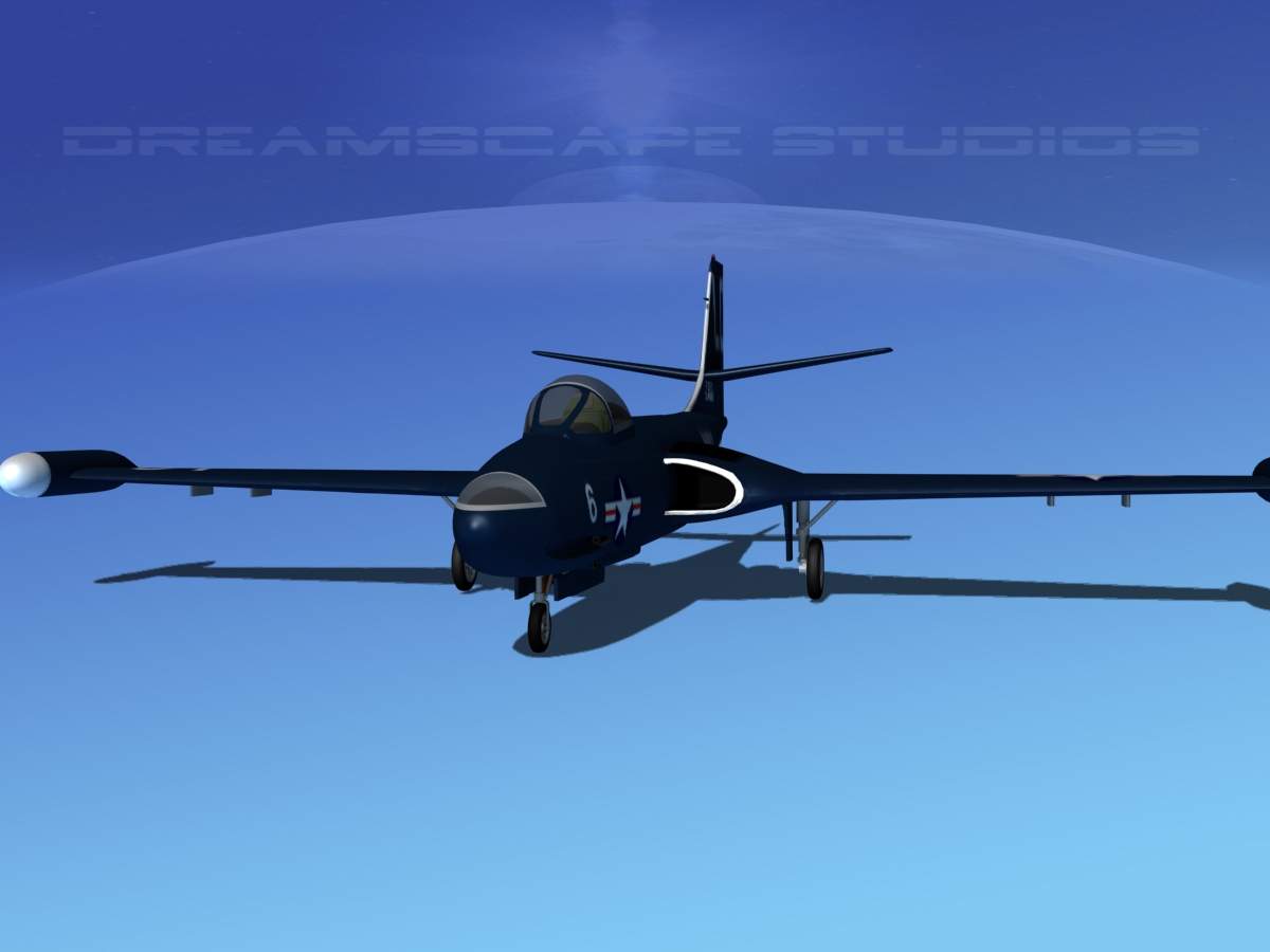 McDonnell F2H2 Banshee V01 - 3D Model by Dreamscape Studios