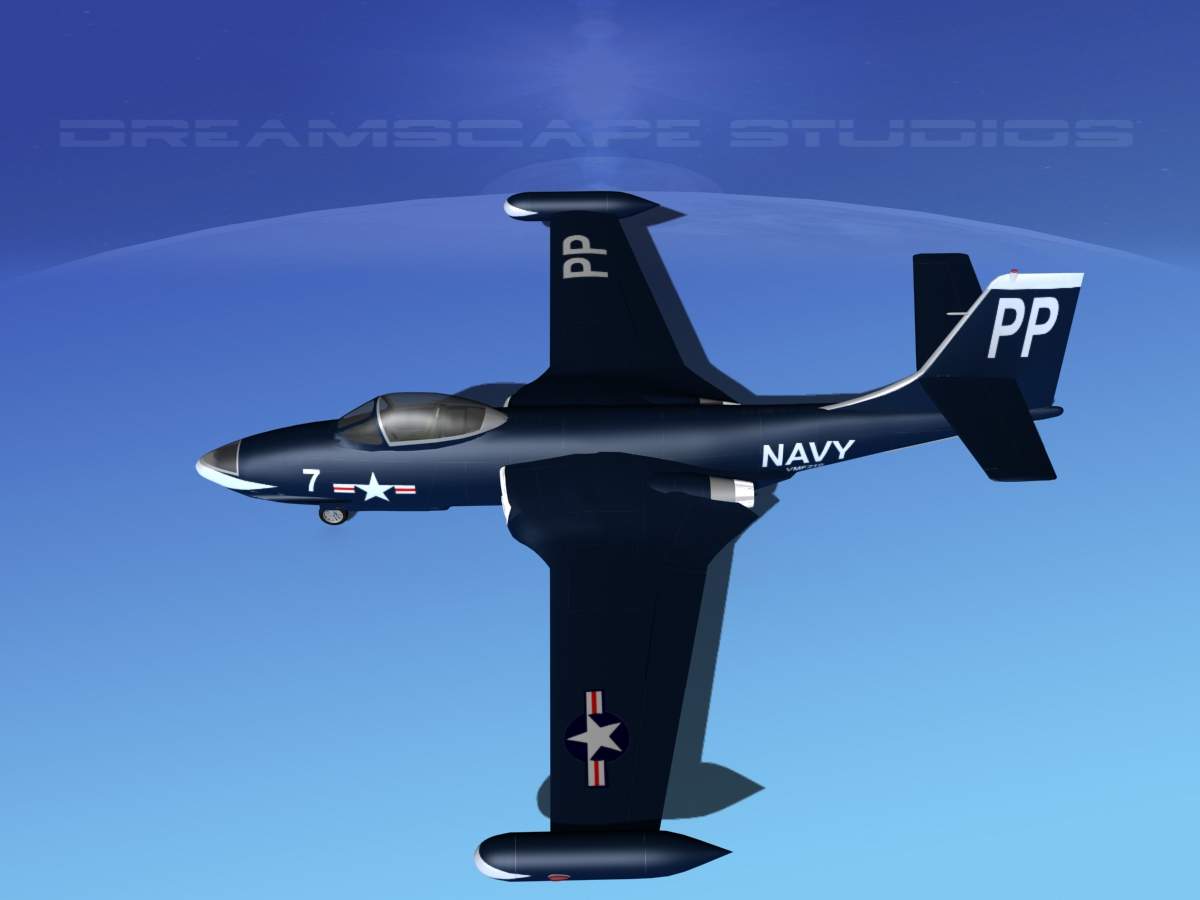 McDonnell F2H2 Banshee V02 - 3D Model by Dreamscape Studios