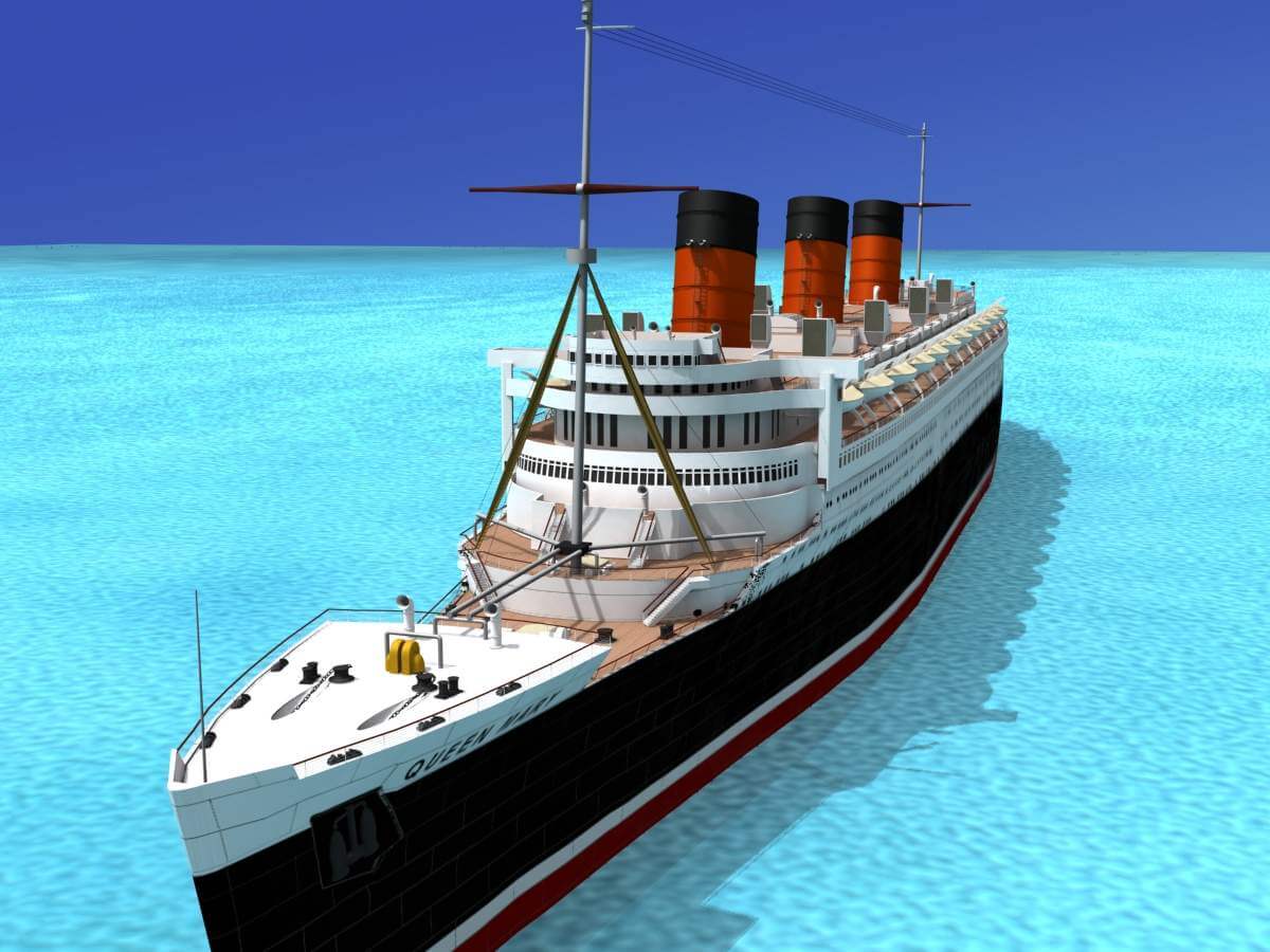 RMS Queen Mary 1 3D Model by Dreamscape Studios