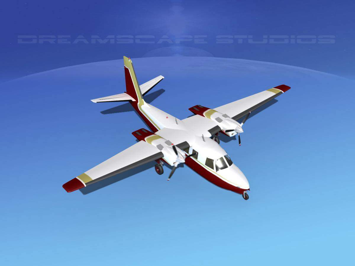 Rockwell Aero Commander 500 V05 - 3D Model by Dreamscape Studios