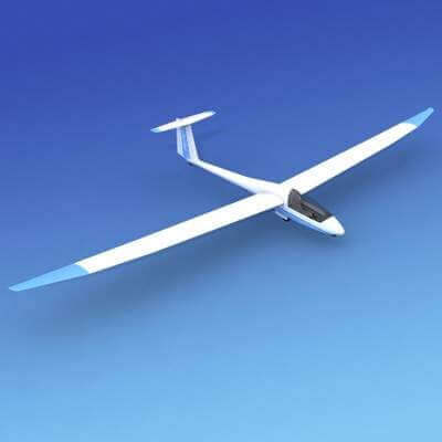 Schemp-Hirth Discus CS 15 M Sailplane V04 3D Model by Dreamscape Studios