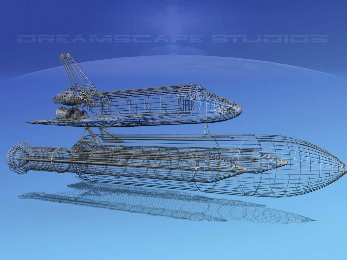 Space Shuttle Atlantis MP 2-1 Launch 3D Model by Dreamscape Studios