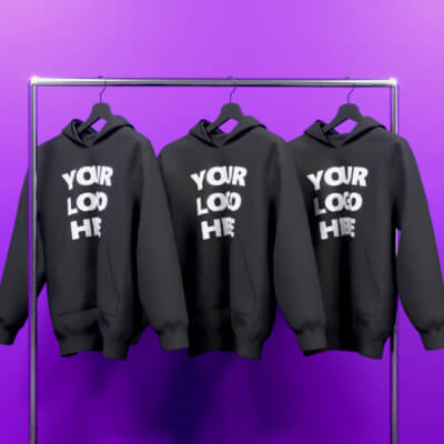 Hoodies on Rack
