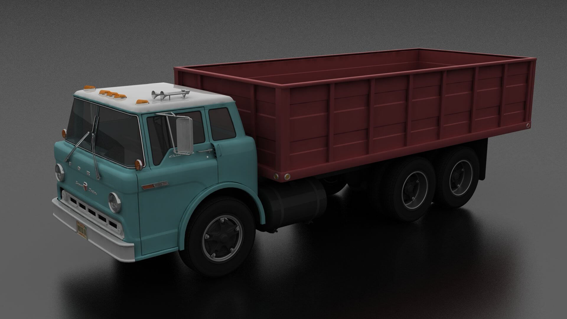 Ford C Series C 800 Grain Truck Tandem Axle 1970 3d Model