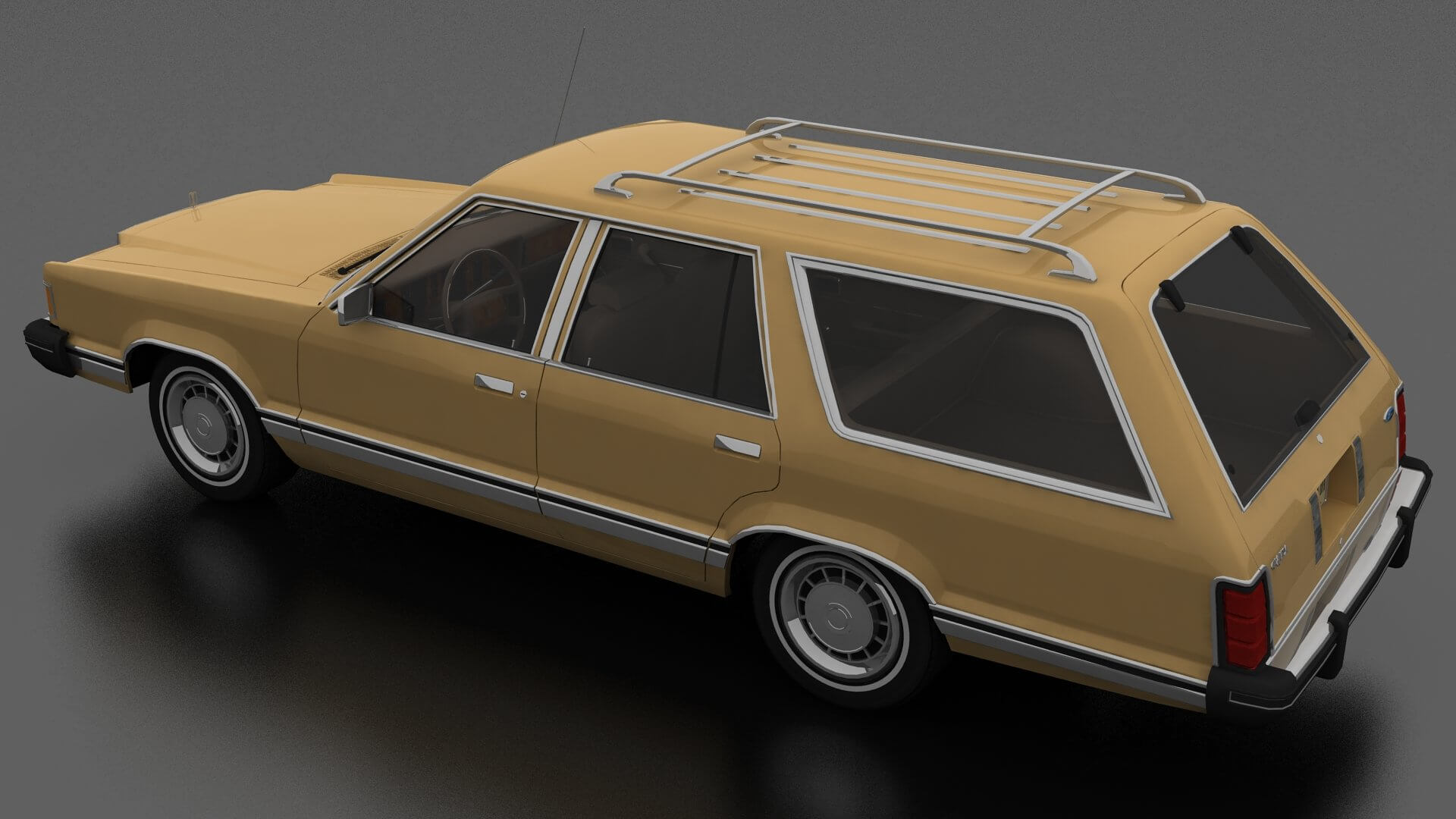 Ford Granada 4dr Station Wagon 1982 3D Model by DriverUA