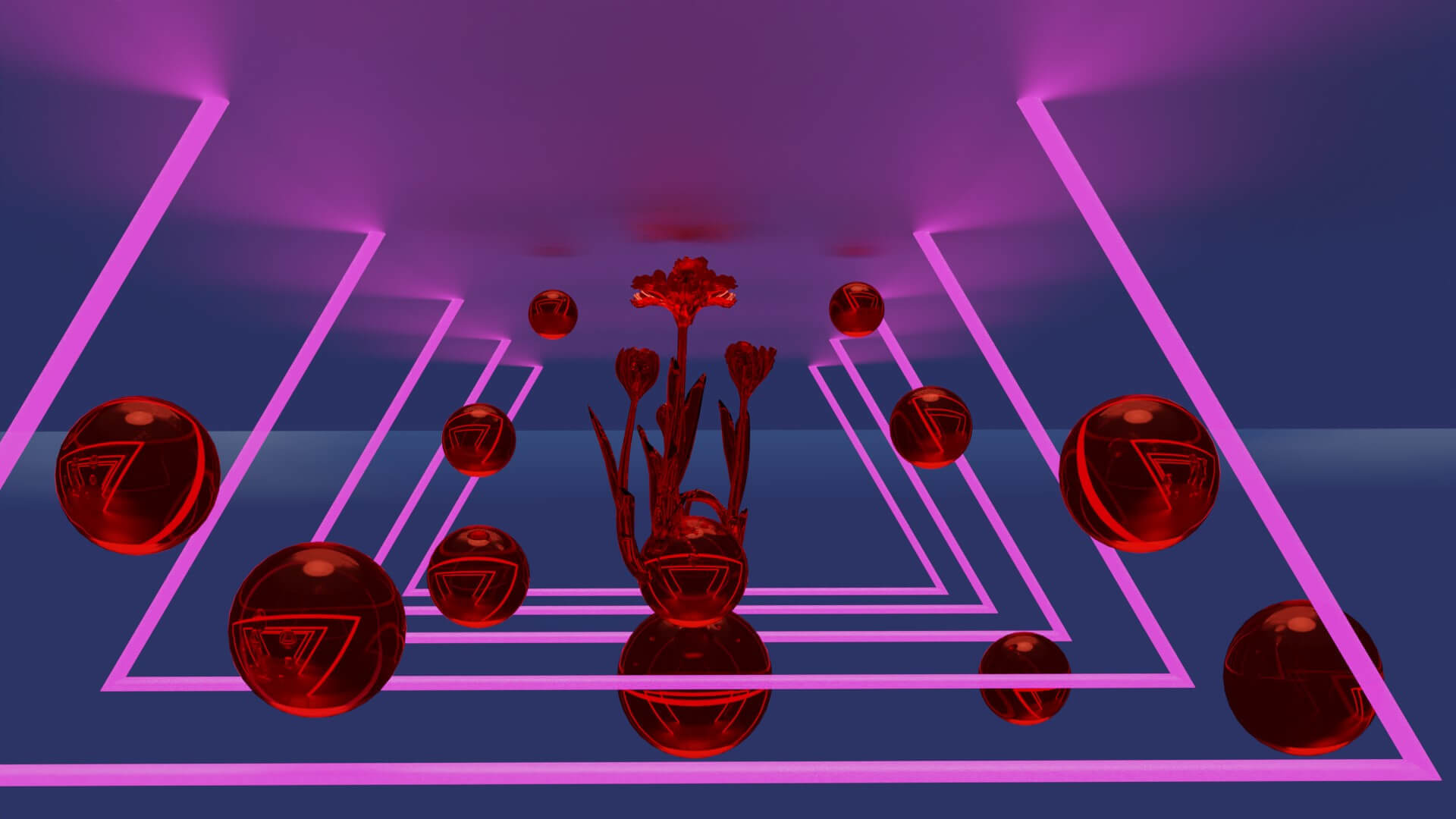 Dream of Red Flower 3D Render RenderHub Gallery