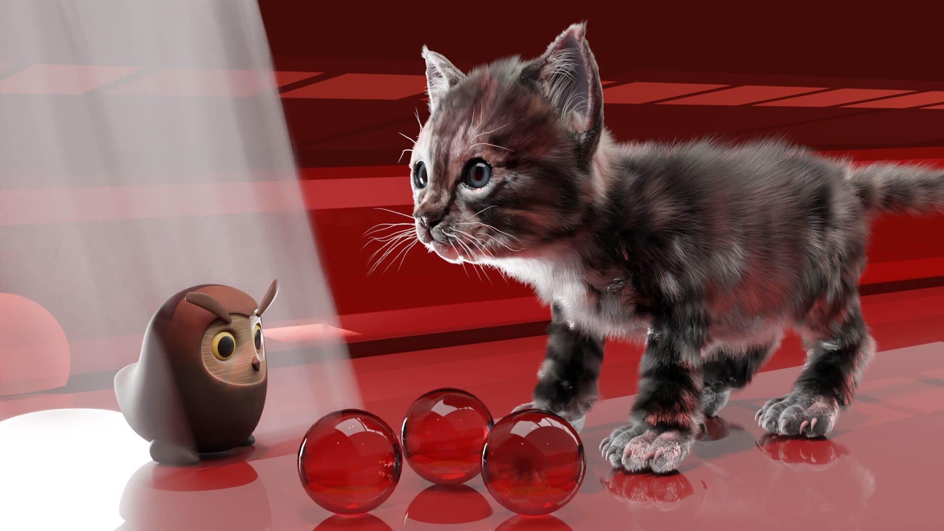 Kitty cat in the Metro Lost and Found 3D Render RenderHub Gallery