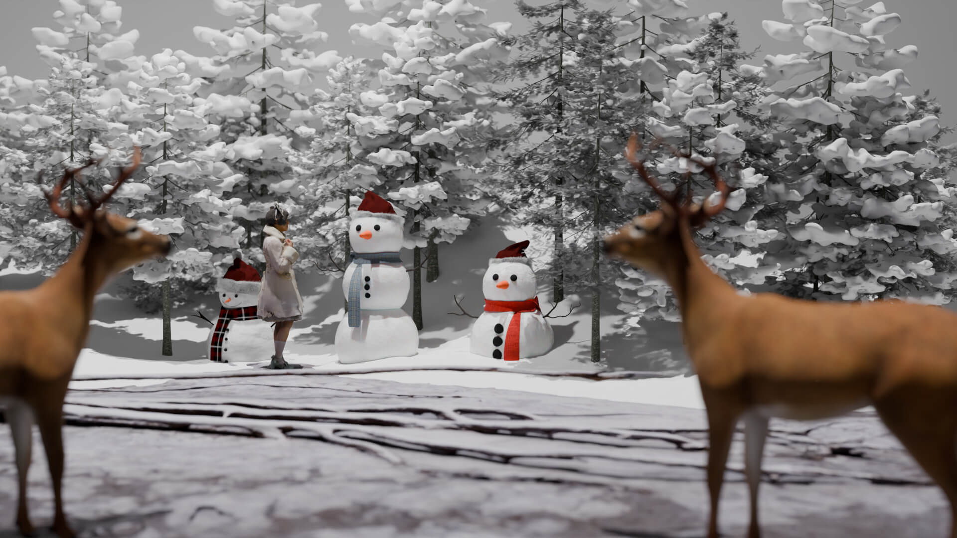 Search in Winter Wonderland 3D Render, Digital Art by drjivago