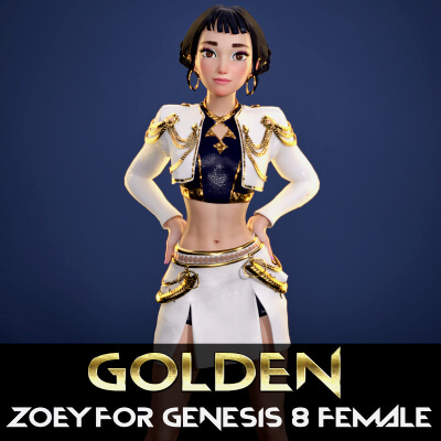 Golden Zoey for Genesis 8 Female by Dumitas