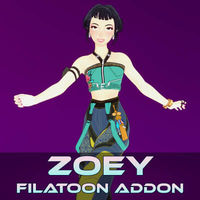 Zoey for Genesis 9 Filatoon Add-On
