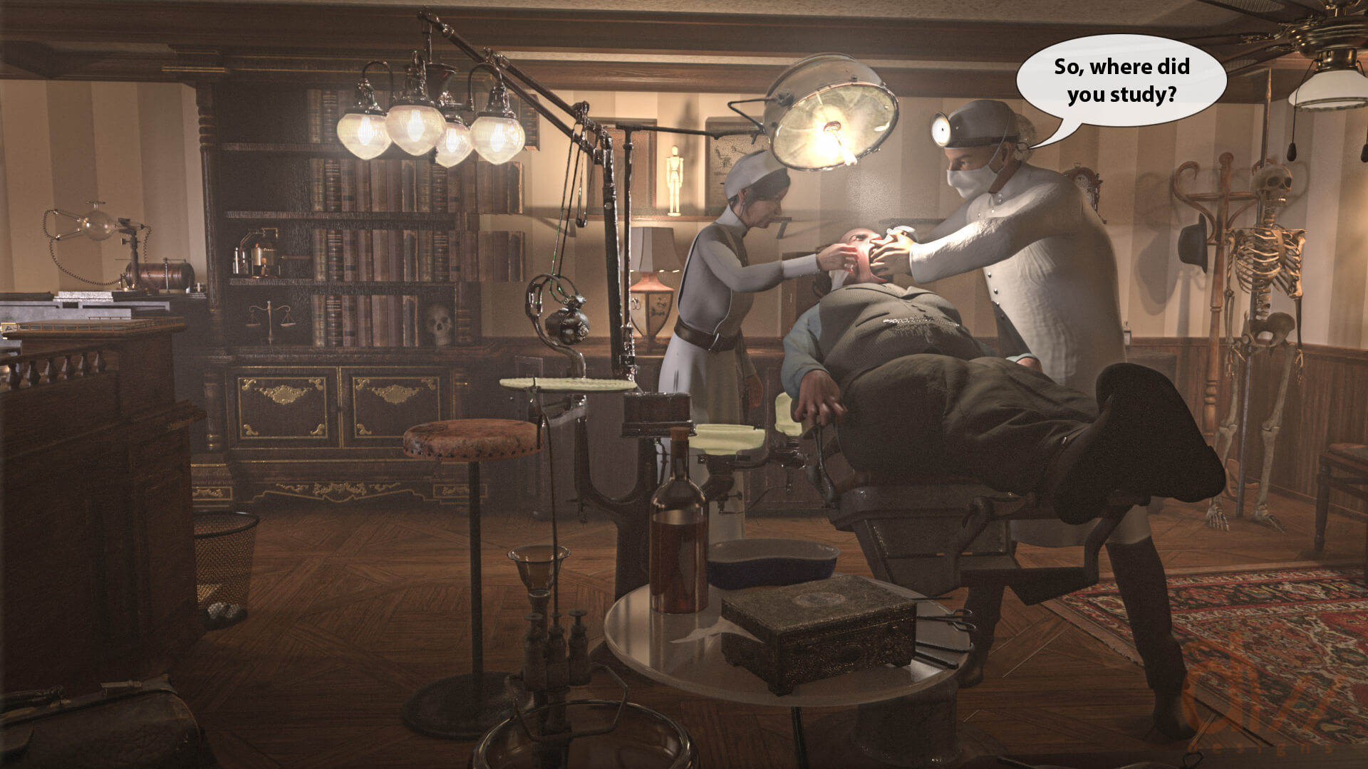 So, Where Did You Study? 3D Render, Digital Art by dwindt