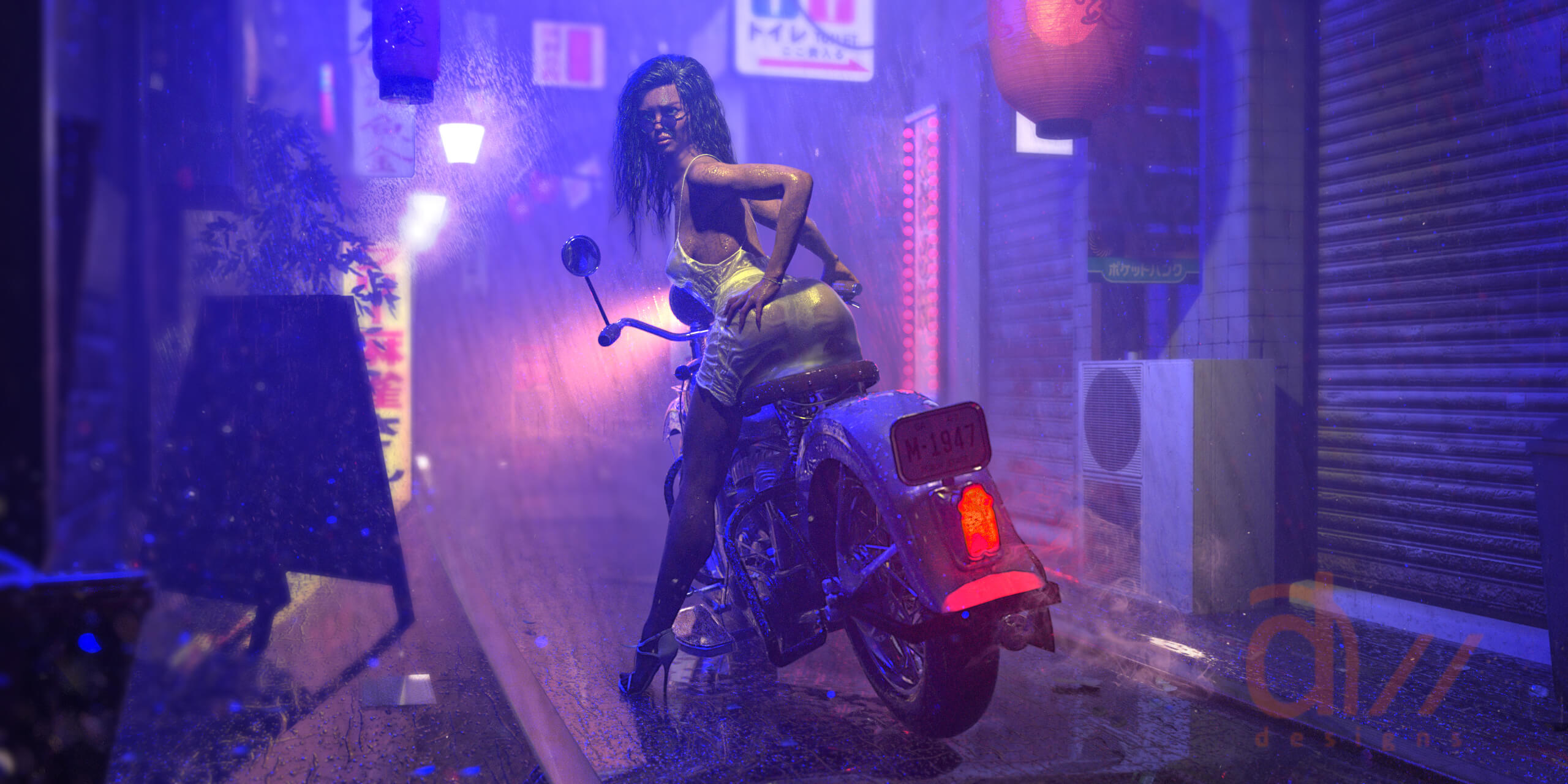 Wet Angels 3D Render, Digital Art by dwindt