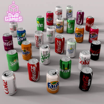 Real Soda Can Material Pack Coca-Cola Collection by dwrgames