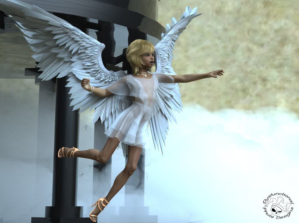 Angel 3D Render, Digital Art by Dys