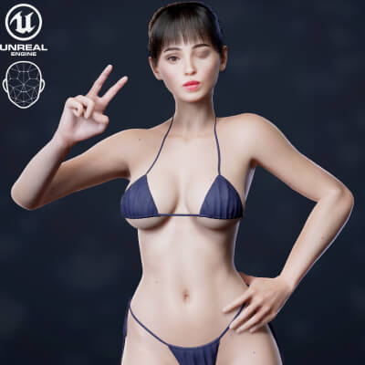 Female Base Body 1 - Rigged UE Character - ARKit 52
