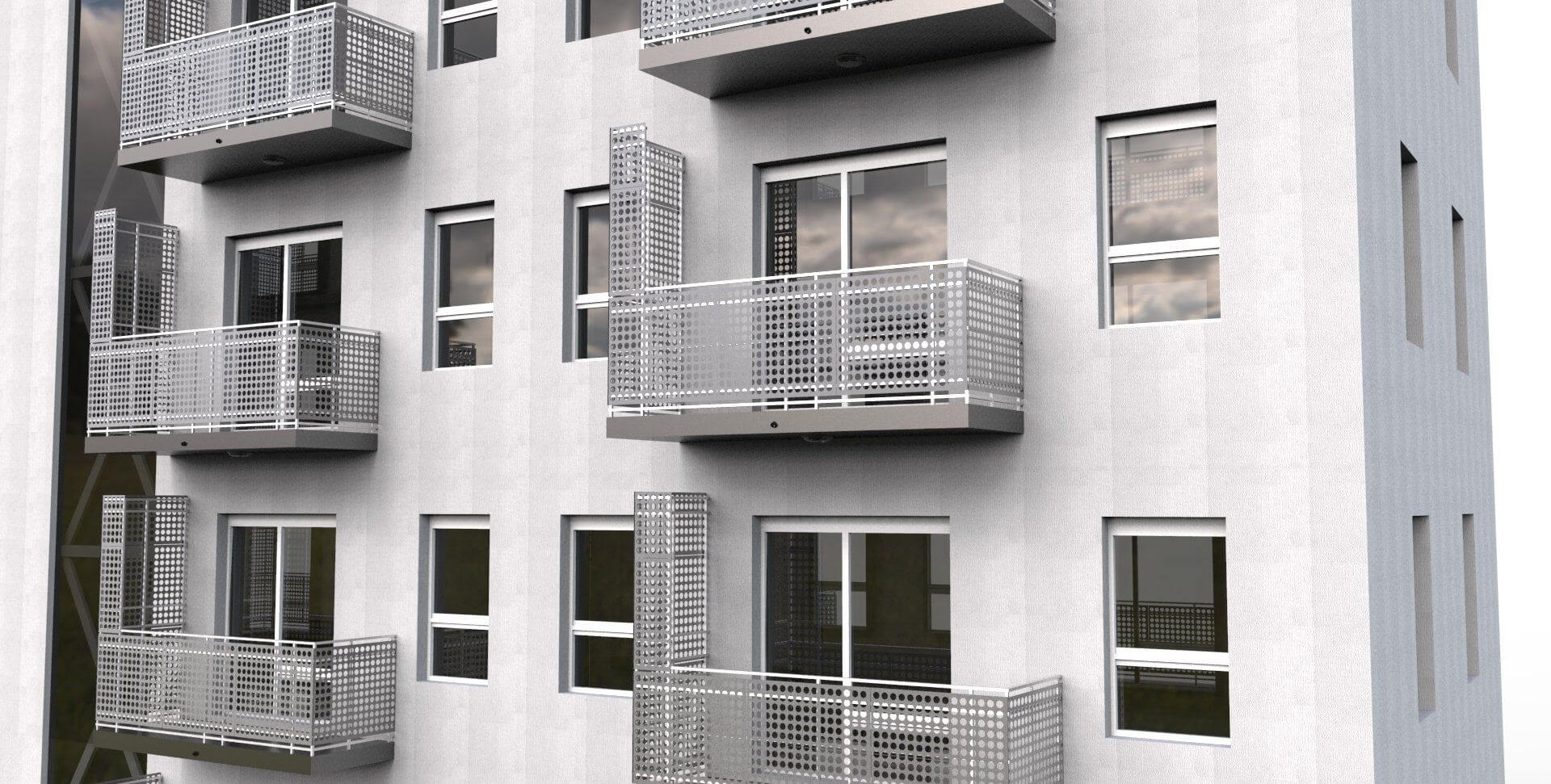 New European flat 3D Render, Digital Art by e_mod