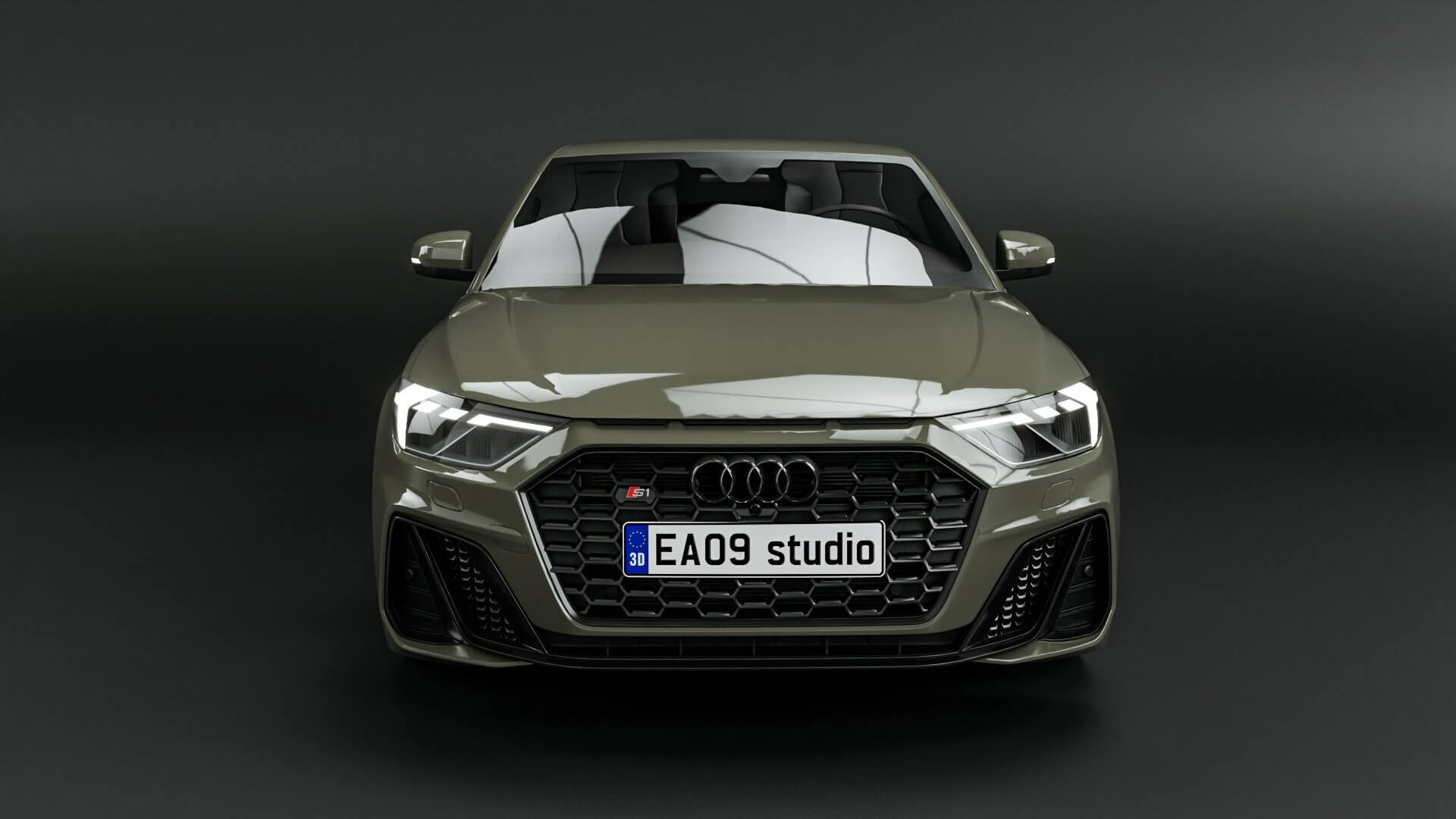 2022 Audi A1 Sportback SLine 3D Model by EA09studio