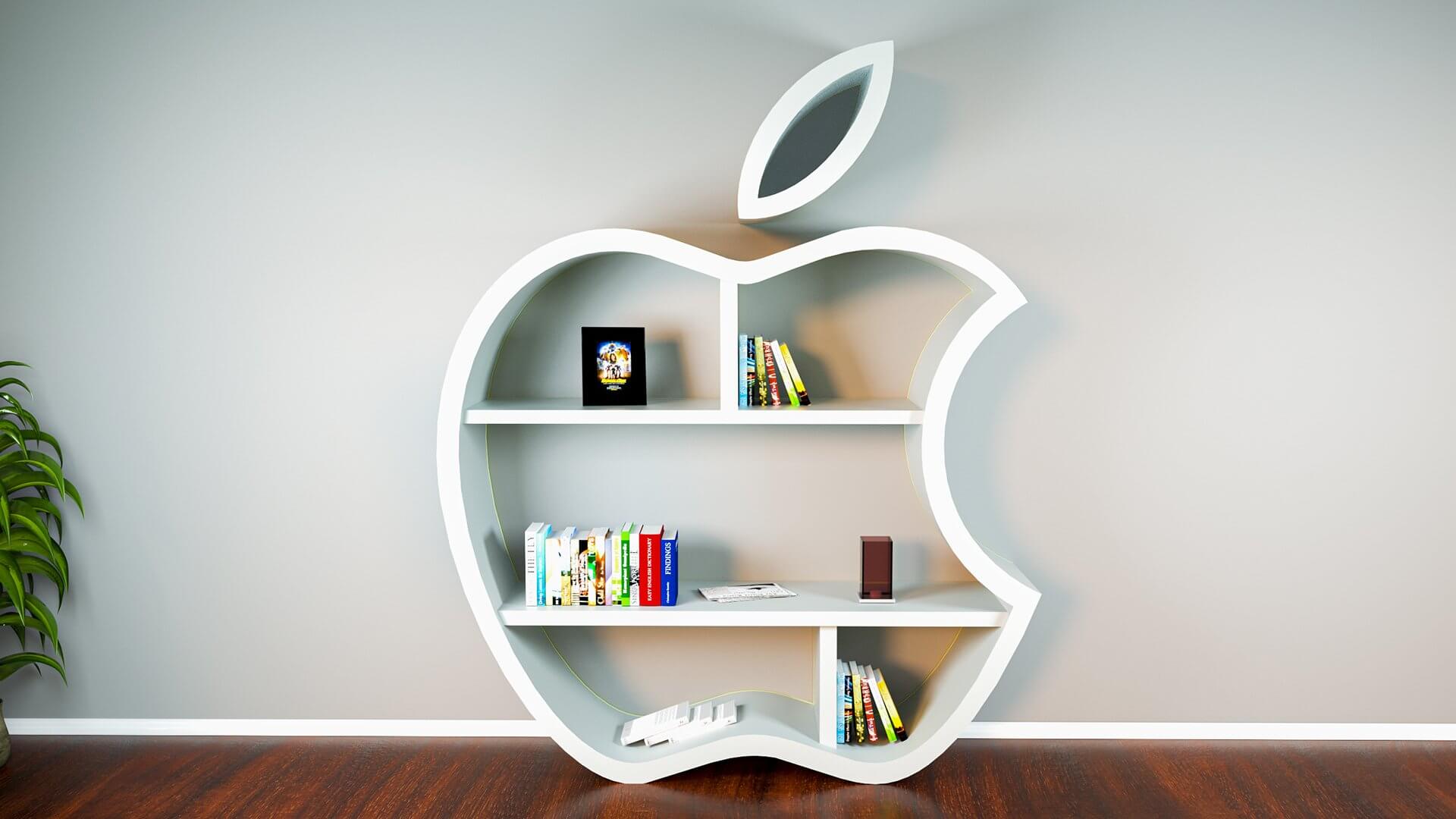 Apple Bookshelf 3D Model by EA09studio