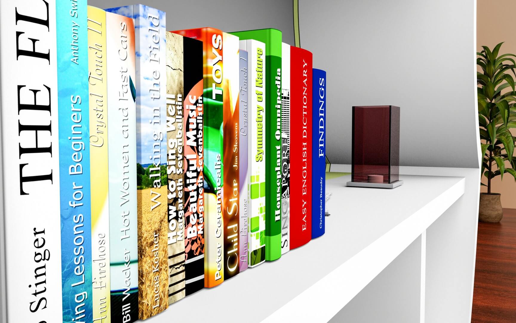 Apple Bookshelf 3D Model by EA09studio