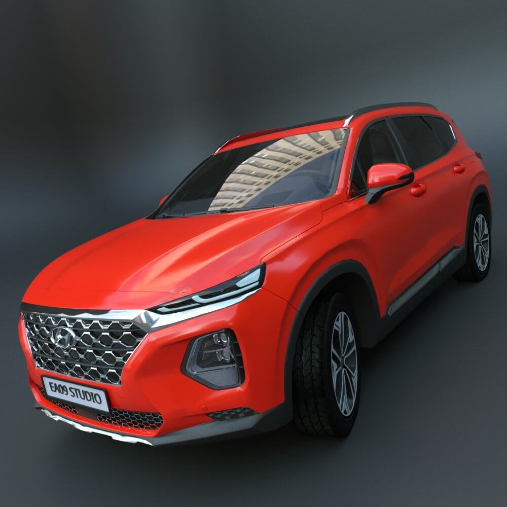 Hyundai Santa Fe 2021 3D Model by EA09studio