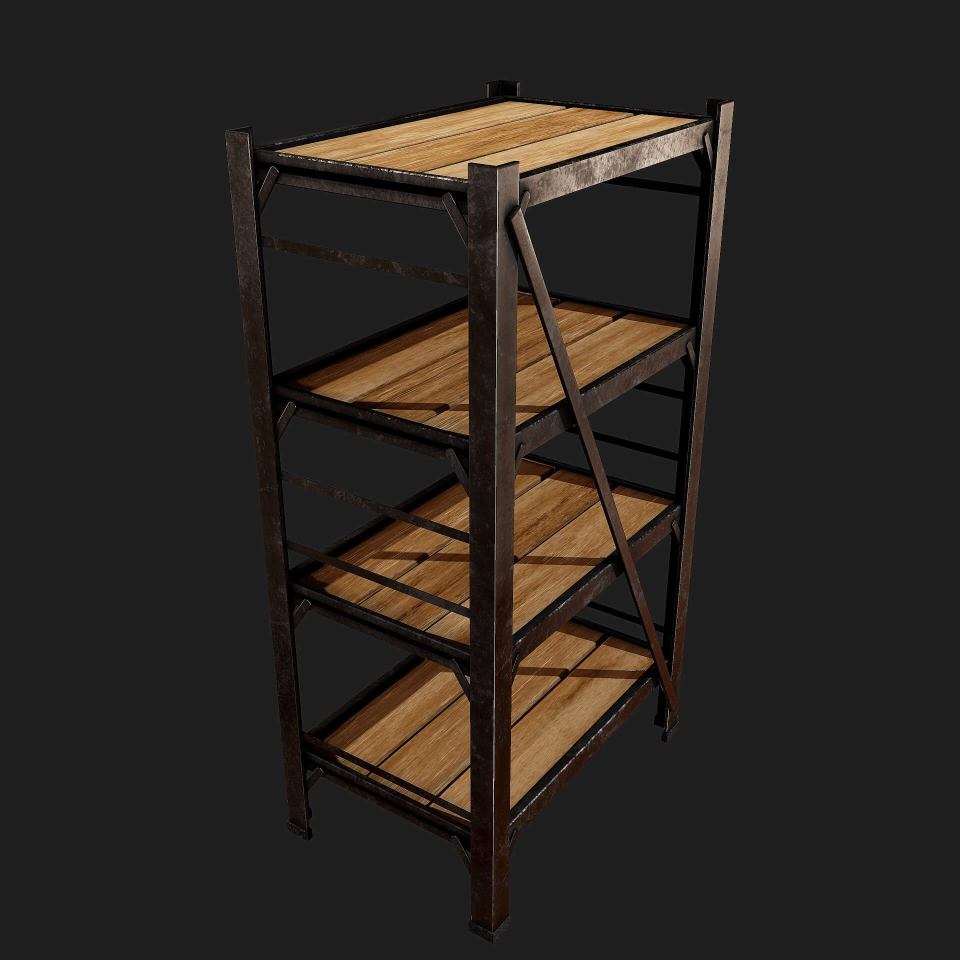Large Metal Shelf 3D Model by Eagle Soft
