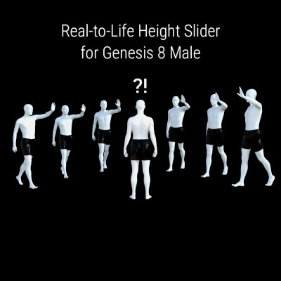 Real-To-Life Height Sliders for Genesis 8 Male
