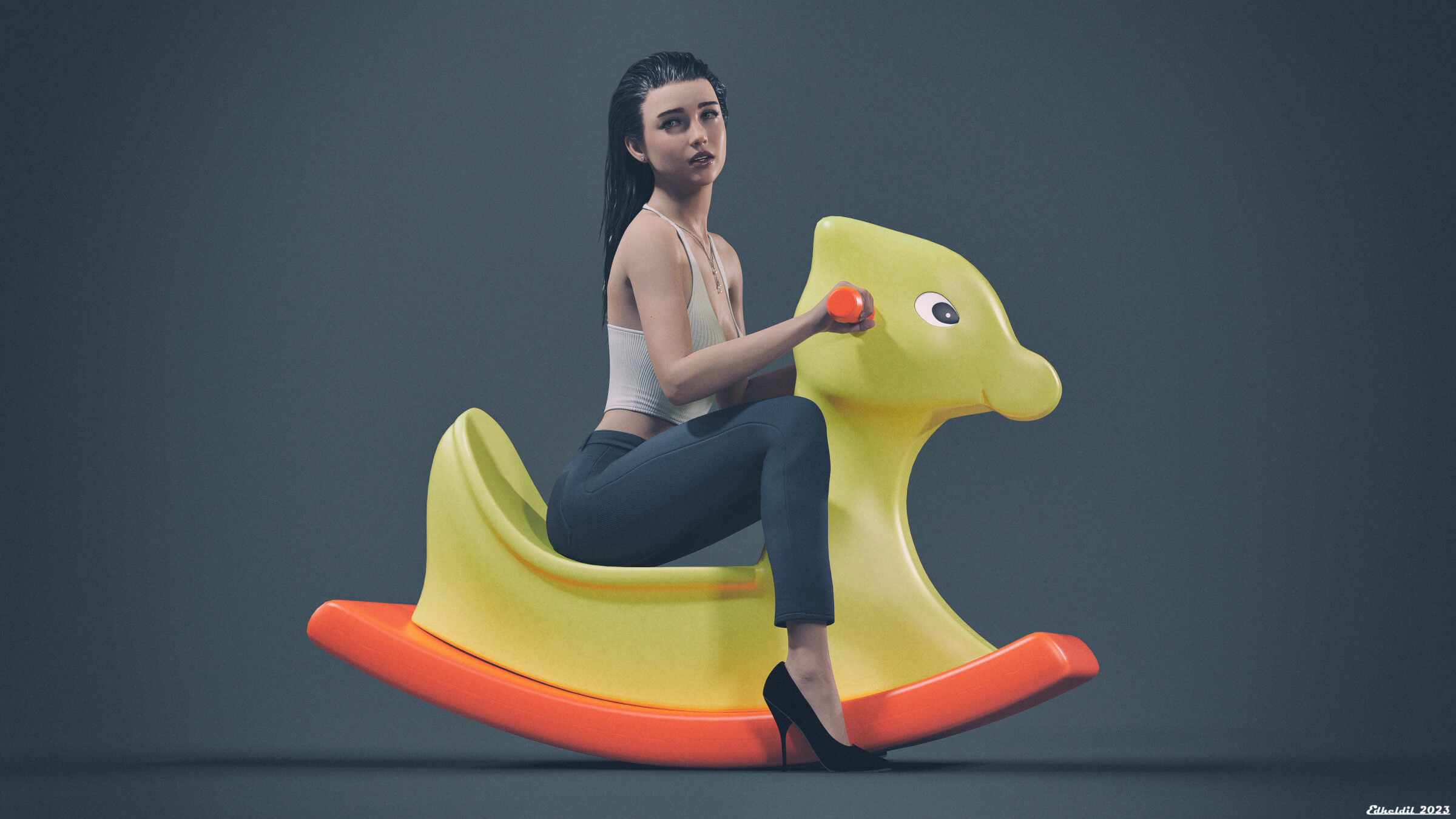 Jennifer Connelly Rocking Horse